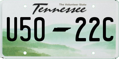 TN license plate U5022C