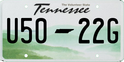 TN license plate U5022G