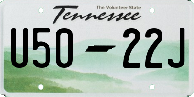 TN license plate U5022J