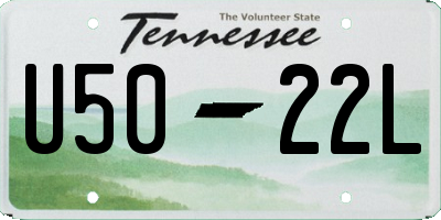 TN license plate U5022L