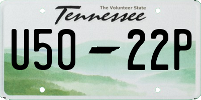 TN license plate U5022P