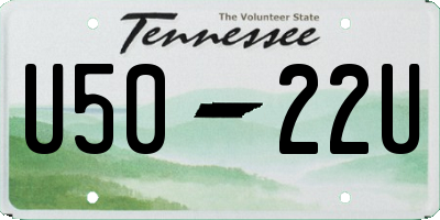 TN license plate U5022U
