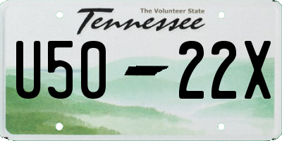 TN license plate U5022X