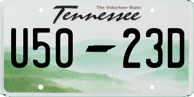 TN license plate U5023D