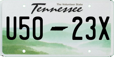 TN license plate U5023X