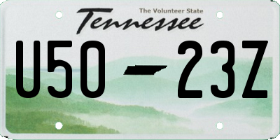TN license plate U5023Z