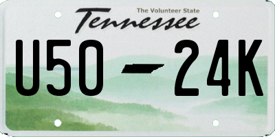 TN license plate U5024K