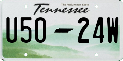 TN license plate U5024W
