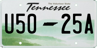 TN license plate U5025A