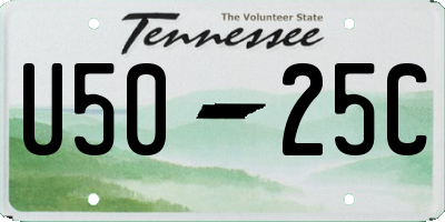 TN license plate U5025C