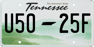 TN license plate U5025F