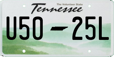 TN license plate U5025L