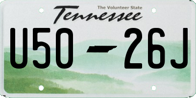 TN license plate U5026J