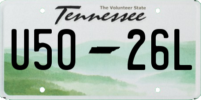 TN license plate U5026L