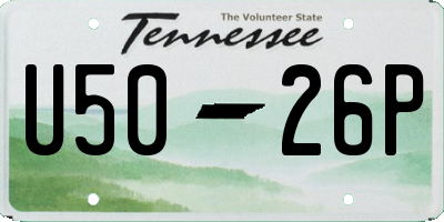 TN license plate U5026P