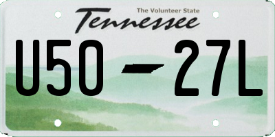 TN license plate U5027L