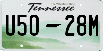 TN license plate U5028M