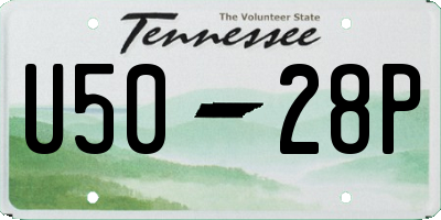 TN license plate U5028P