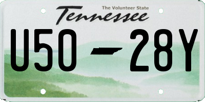 TN license plate U5028Y