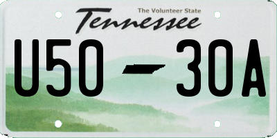 TN license plate U5030A