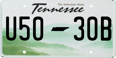 TN license plate U5030B
