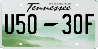 TN license plate U5030F