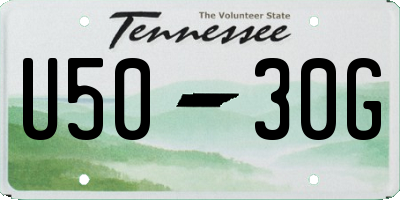 TN license plate U5030G