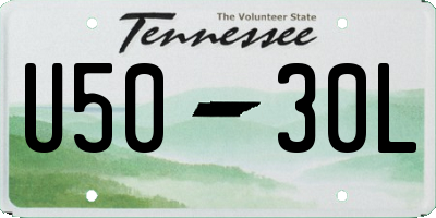TN license plate U5030L