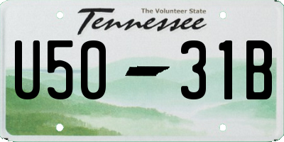 TN license plate U5031B