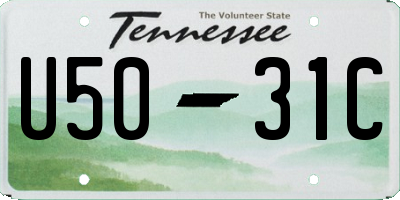 TN license plate U5031C