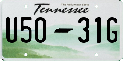 TN license plate U5031G