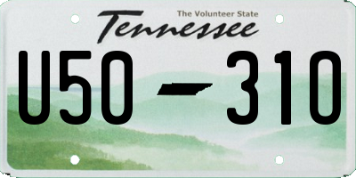 TN license plate U5031O