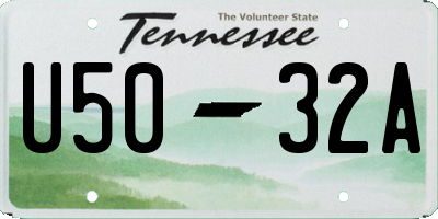 TN license plate U5032A