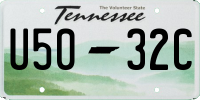 TN license plate U5032C