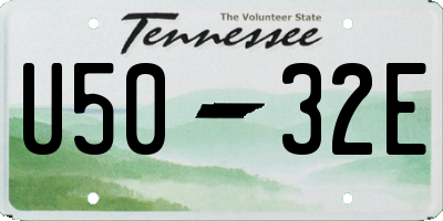 TN license plate U5032E