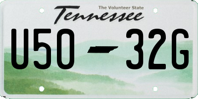 TN license plate U5032G
