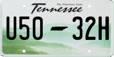 TN license plate U5032H