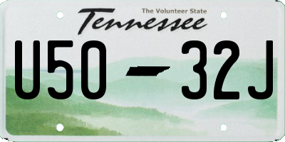 TN license plate U5032J
