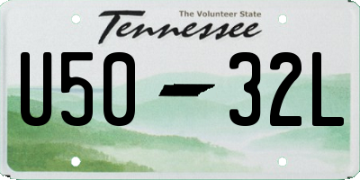 TN license plate U5032L