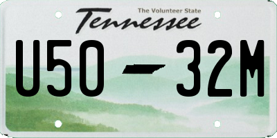 TN license plate U5032M