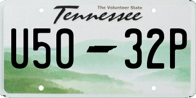 TN license plate U5032P