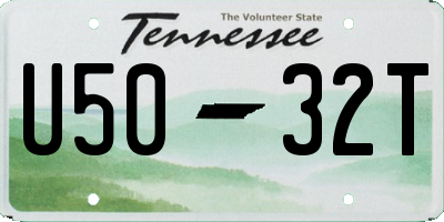 TN license plate U5032T