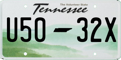 TN license plate U5032X