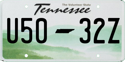 TN license plate U5032Z