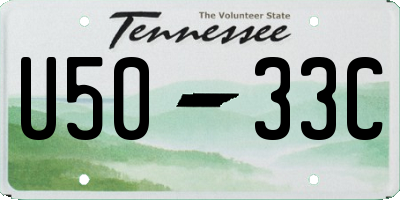 TN license plate U5033C