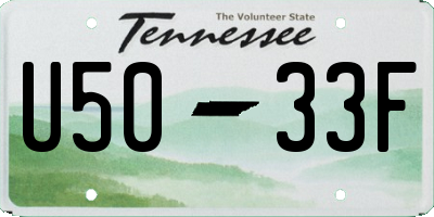 TN license plate U5033F