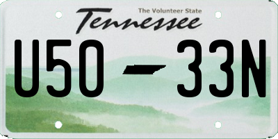 TN license plate U5033N