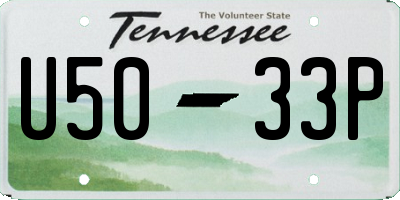 TN license plate U5033P