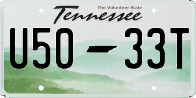 TN license plate U5033T