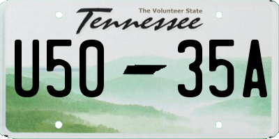 TN license plate U5035A